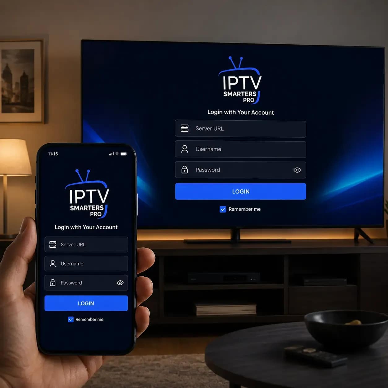 Xtream IPTV Codes API Login auf IPTV Smarters Pro